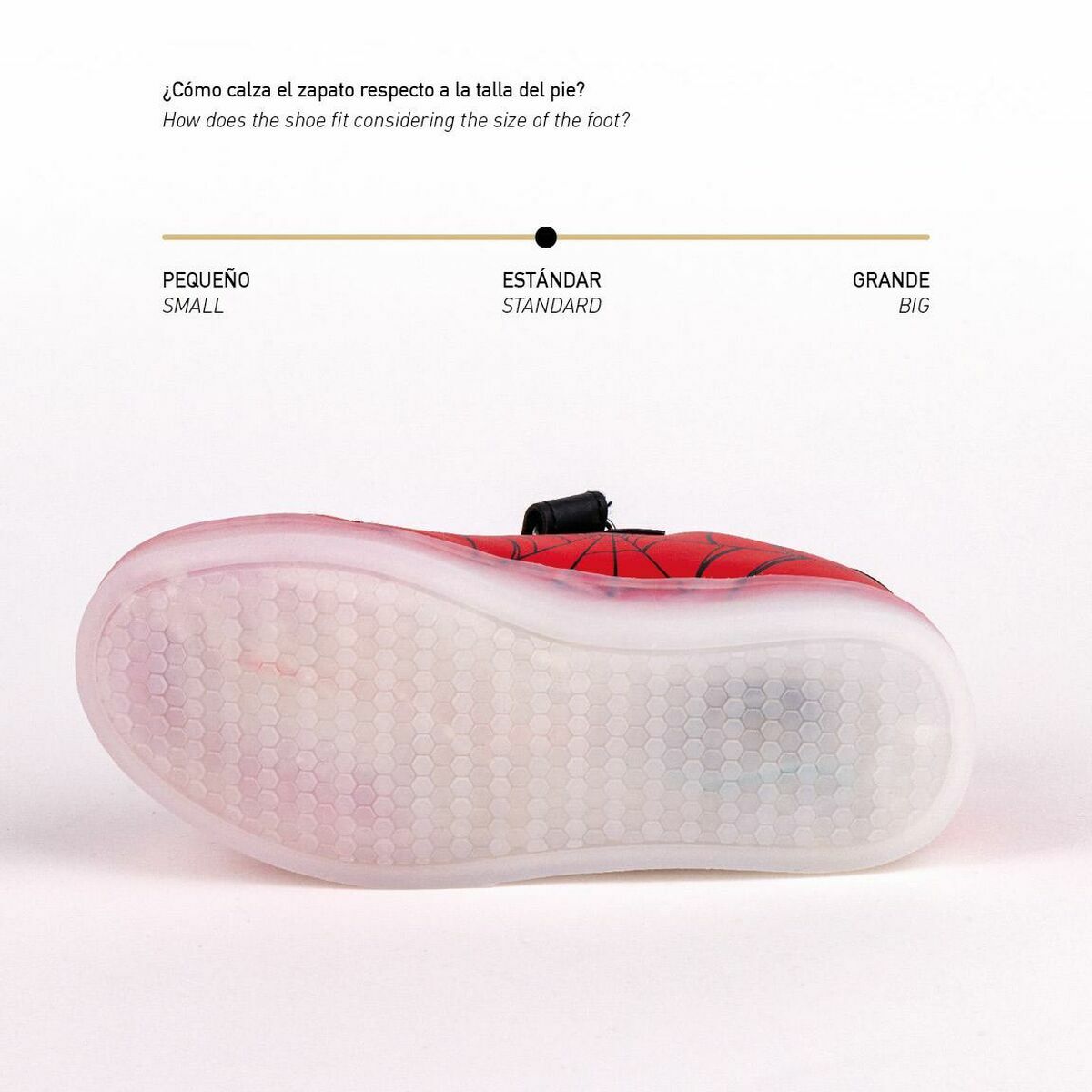 Scarpe Sportive con LED Spider-Man Rosso Velcro